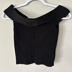 Elegant Black Off-Shoulder Women's Top